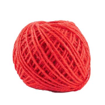 海斯迪克 手工编织彩色麻绳，H-234 大红 直径约2mm，长度50m 售卖规格：1卷