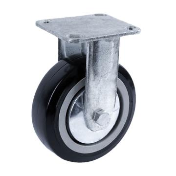 海斯迪克 聚氨酯脚轮黑色，HKQS-40 6寸定向 工业推车脚轮 轻音耐磨定向轮子 售卖规格：1个