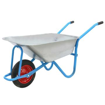 海斯迪克 推沙泥土垃圾搬运车，HKW-94 蓝色实心胎单轮 手推车建筑肥料工地工具斗车 售卖规格：1辆