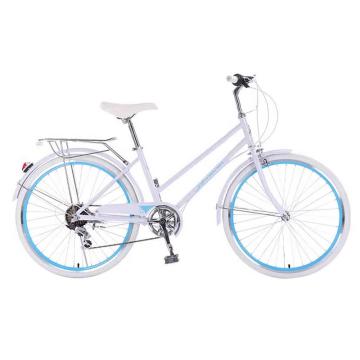 凤凰 女士自行车，小清新 白 24寸 碳钢车架 铝合金轮圈 售卖规格：1辆