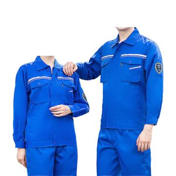 英格杰家 夏季防酸碱防静电工作服套装，TZS16X-1 160-190，B款宝蓝色(夏款)（下单备注尺码） 售卖规格：1套
