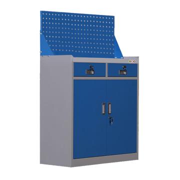 京图尚冠 二抽带挂板工具柜，JG232 900×400×1370mm,灰蓝套色 售卖规格：1台