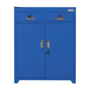 京图尚冠 二抽款对开门工具柜，JG235 800×400×1000mm,蓝色 售卖规格：1台