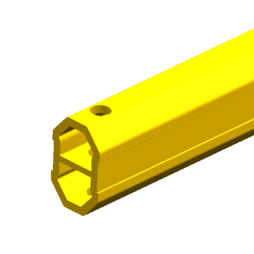 VILNOW 90mm*60mm人行护栏横杆颜色：黄色，，VN-GR-Bar-90mm*60mm(横梁口径尺寸）