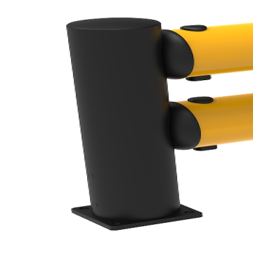 VILNOW φ125mm设备设施护栏立柱，配套圆管φ125mm或φ90mm横杠，颜色：黄色/黑色，VN-GR-E-125
