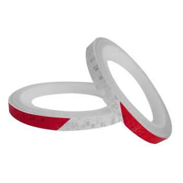 安赛瑞 安全帽警示反光贴-红/白，晶格反光材料，10mm×8m，13306 售卖规格：2卷/包