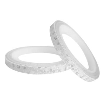 安赛瑞 安全帽警示反光贴-白色，晶格反光材料，10mm×8m，13303 售卖规格：2卷/包
