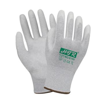 海太尔 碳纤维防静电手套，0150 PU涂层，掌涂，L 售卖规格：1副