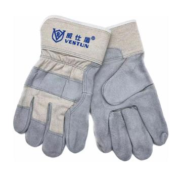 威仕盾 半皮手套，G-2215 均码，深灰色，26cm 售卖规格：1副