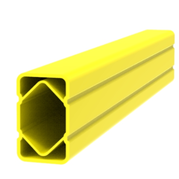 VILNOW 落地式护栏塑料横杆,颜色:黄色,VN-LGR-Bar-1,地栏高度200mm宽度120mm长度1000mm