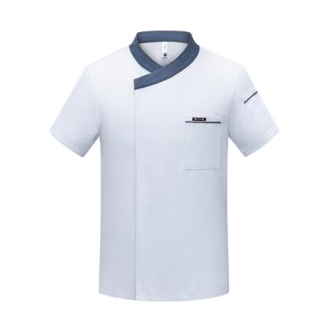 英格杰家 夏季厨师工作服套装高档短袖，TL1696，白色 M-4XL，下单备注尺码 售卖规格：1件