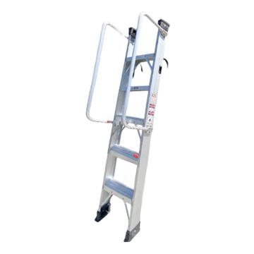 谦格 标准带钩单侧可折叠带扶手型登高爬梯工程梯，铝GLT01 长180×宽43cm层高130-145cm 售卖规格：1个