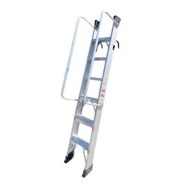 谦格 标准带钩单侧可折叠带扶手型登高爬梯工程梯，铝GLT02 长210×宽43cm层高156-174cm 售卖规格：1个