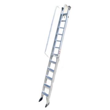 谦格 标准带钩单侧可折叠带扶手型登高爬梯工程梯，铝GLT08 长390×宽43cm层高312-348cm 售卖规格：1个
