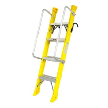 谦格 标准带钩单侧可折叠带扶手型登高爬梯工程梯，钢GLT17 长150×宽43cm层高85-100cm 售卖规格：1个
