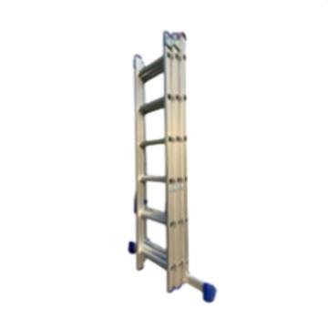 谦格 铝合金两三联合用便携人字折叠升降组合登高爬梯，ZHT04 人字梯高213cm梯长253-628cm 售卖规格：1个