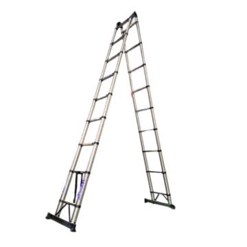谦格 不锈钢可折叠伸缩型登高爬梯，多功能ZRT07 A字高380×伸直800×宽46.7cm 售卖规格：1个