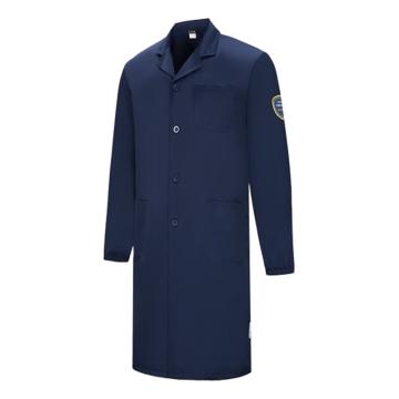 英格杰家 特种大褂防护服，TZ012，深蓝（防静电） 160-190（下单备注尺码，印制需咨询），定制logo另外收费 售卖规格：1件