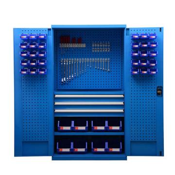 尔迈 重型工具柜,含1层板,三抽,带挂板，EM-GJG-05 1000×500×1800mm 售卖规格：1台