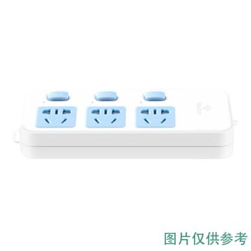 公牛 接线板，314W(CF) 基础系列，分控开关(新国标)，3位 售卖规格：1只
