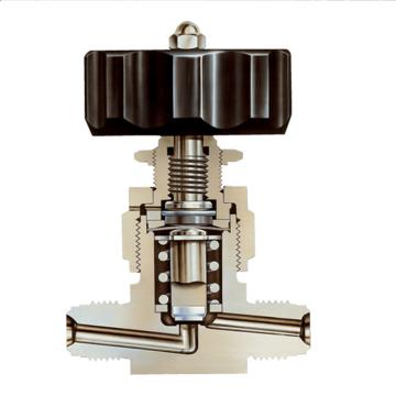 富士金 不锈钢手动波纹管隔膜阀，FUDF-716G-9.52-2 3/8" -10~80℃ 16.2Mpa FVCR