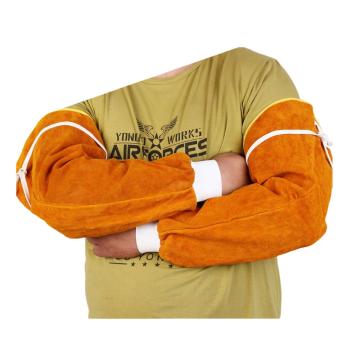 添盾 焊工牛皮护袖，TD-BPX1092 57cm，防火星隔热耐磨防烫耐高温 售卖规格：1双