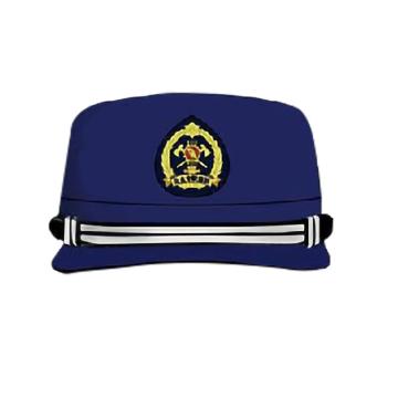 緊急一號 春秋備勤服帽子，19消防毛滌混紡彈力緞背嗶嘰，顏色為深火焰藍色，規(guī)格型號54 售賣規(guī)格：1個