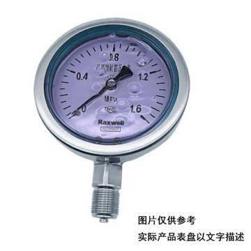 Raxwell 全钢耐震压力表，RODT1395 YTHN-100.AO.5310-25MPa,M20×1.5 售卖规格：1块