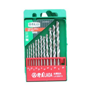 老A 磨制麻花钻头金属钻头组13件套，LA165013 1.5-6.5*0.5/3.3/4.2 售卖规格：13支/套