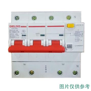 德力西/DELIXI 微型剩余电流保护断路器，DZ47LE1256C100 DZ47LE-125 3P+N li(C) 100A 售卖规格：1个