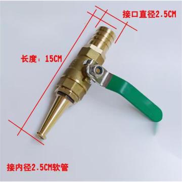 蓝消 带开关软管铜枪头，可接内径25mm软管，DN20 售卖规格：1个
