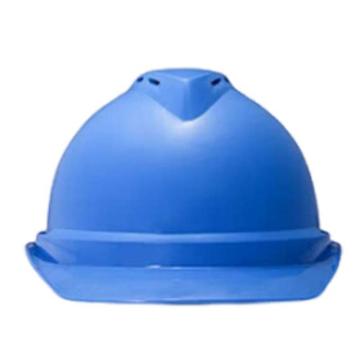 梅思安/MSA V-Gard ABS豪华型安全帽，10172480 蓝色，超爱戴帽衬，D型下颏带 售卖规格：1顶