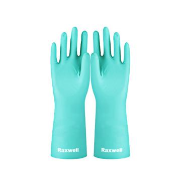 Raxwell 丁腈防化手套，RW2305 厚0.38mm,长32cm,8/M 售卖规格：1副