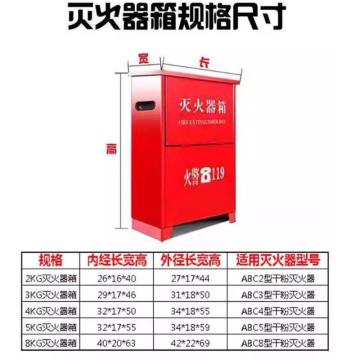 淮风 灭火器箱，4kg*2，冷轧钢0.5mm厚度，不含灭火器，HFMHQZ-2-4-0.5 售卖规格：1个