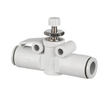 謙華智科 PU直通型可調(diào)式氣動(dòng)流量控制閥（普通型），S-AS2052F-08 銅+塑料 售賣規(guī)格：1個(gè)