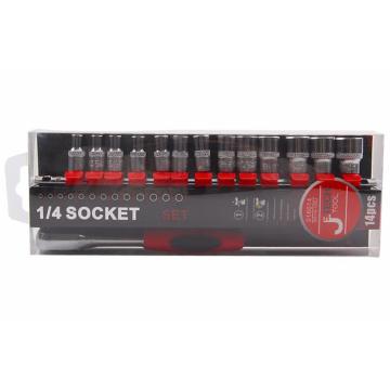 捷科 1/4"系列套筒简易套装，14件套，SK1/4-14SJ，16014 售卖规格：1套
