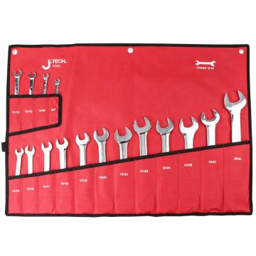 捷科 16件套鏡拋雙開口扳手套裝，OWSF-S16，41516 售賣規(guī)格：1套