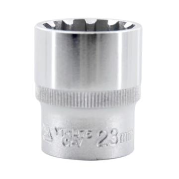 易尔拓/YATO 1/2"花键型套筒，YT-1475 23mm 售卖规格：1只