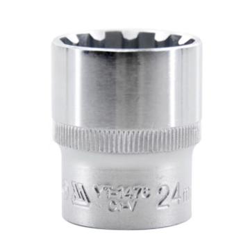 易尔拓/YATO 1/2"花键型套筒，YT-1476 24mm 售卖规格：1只