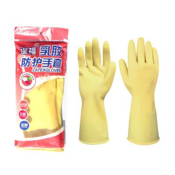 谋福 耐酸碱工业乳胶手套，8570 大号 售卖规格：1副