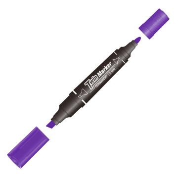 GEEMARKER 大双头油性记号笔，G-1250 紫色 2-5mm 工业标记 售卖规格：10支/盒