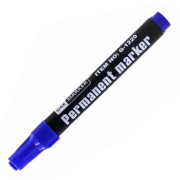 GEEMARKER 单头油性记号笔，G-1220 蓝色 2-3mm 工业标记 售卖规格：12支/盒