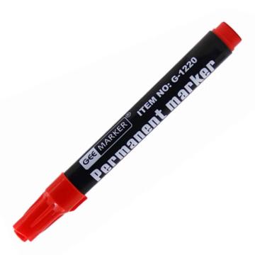 GEEMARKER 单头油性记号笔，G-1220 红色 2-3mm 工业标记 售卖规格：12支/盒