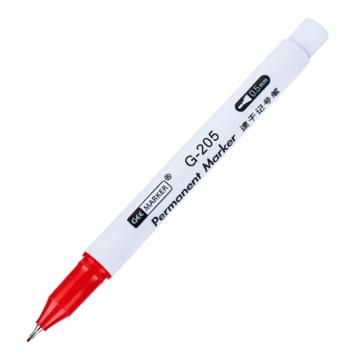 GEEMARKER 极细速干记号笔，G-205 红色 0.5MM 售卖规格：12支/盒