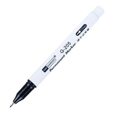 GEEMARKER 极细速干记号笔，G-205 黑色 0.5MM 售卖规格：12支/盒