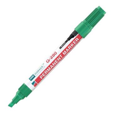 GEEMARKER 油性记号笔,斜头，G-280 绿色 线幅1-5mm 光纤标记 售卖规格：12支/盒