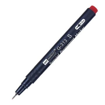 GEEMARKER 油性超细光学记号笔，G-313S 红色 0.3mm 售卖规格：12支/盒