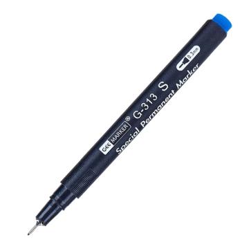 GEEMARKER 油性超细光学记号笔，G-313S 蓝色 0.3mm 售卖规格：12支/盒
