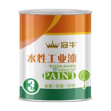 冠牛 水性醇酸调和漆，水性调和漆 ，国标PB05海蓝色，3kg 售卖规格：3公斤/桶