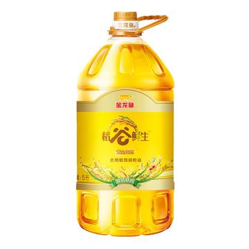 金龙鱼 食用油，黄金比例稻谷鲜生食用植物调和油-5L(非转) （一件代发） 售卖规格：1桶